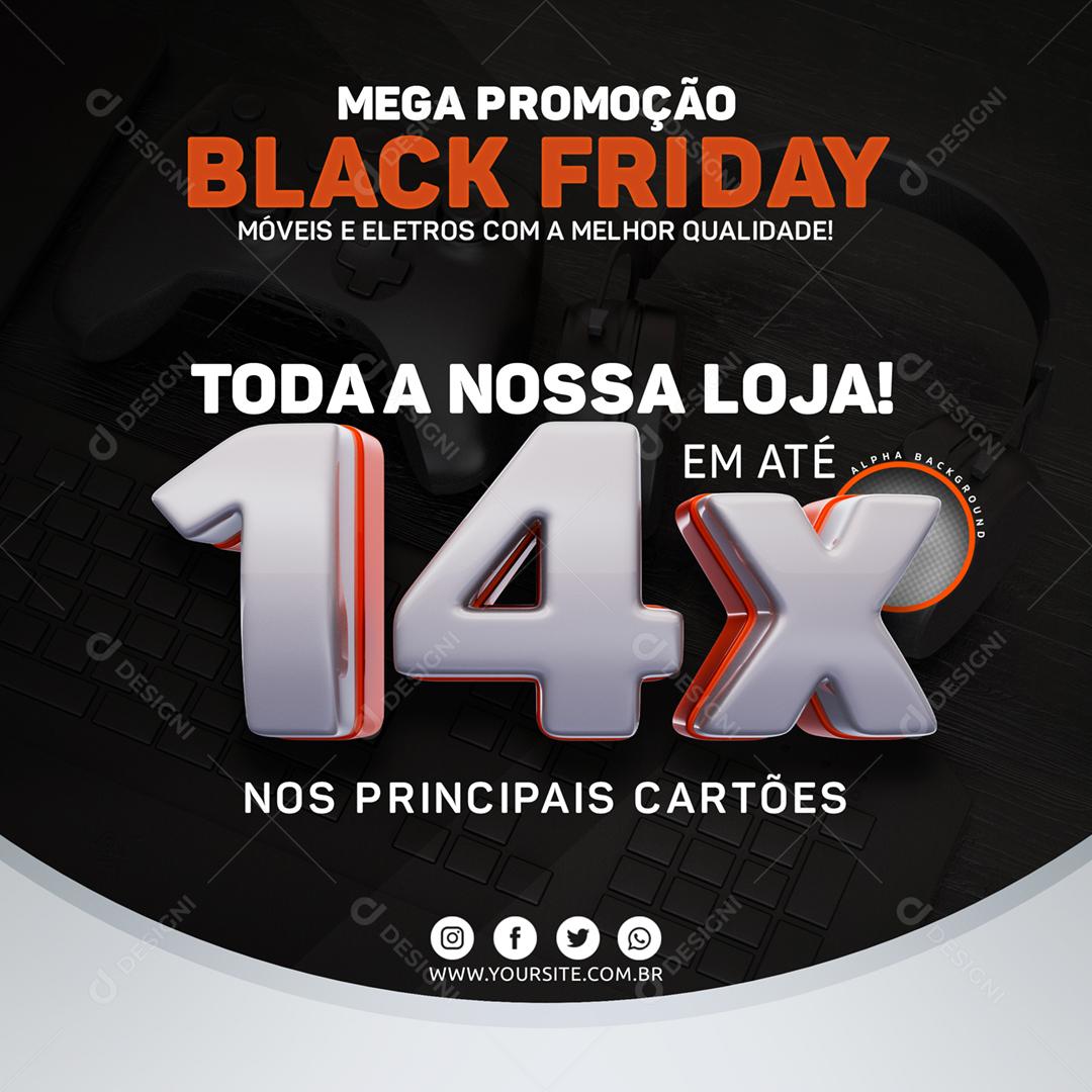 Promoção Ofertas Black Friday Lojas Midia Social PSD Editável