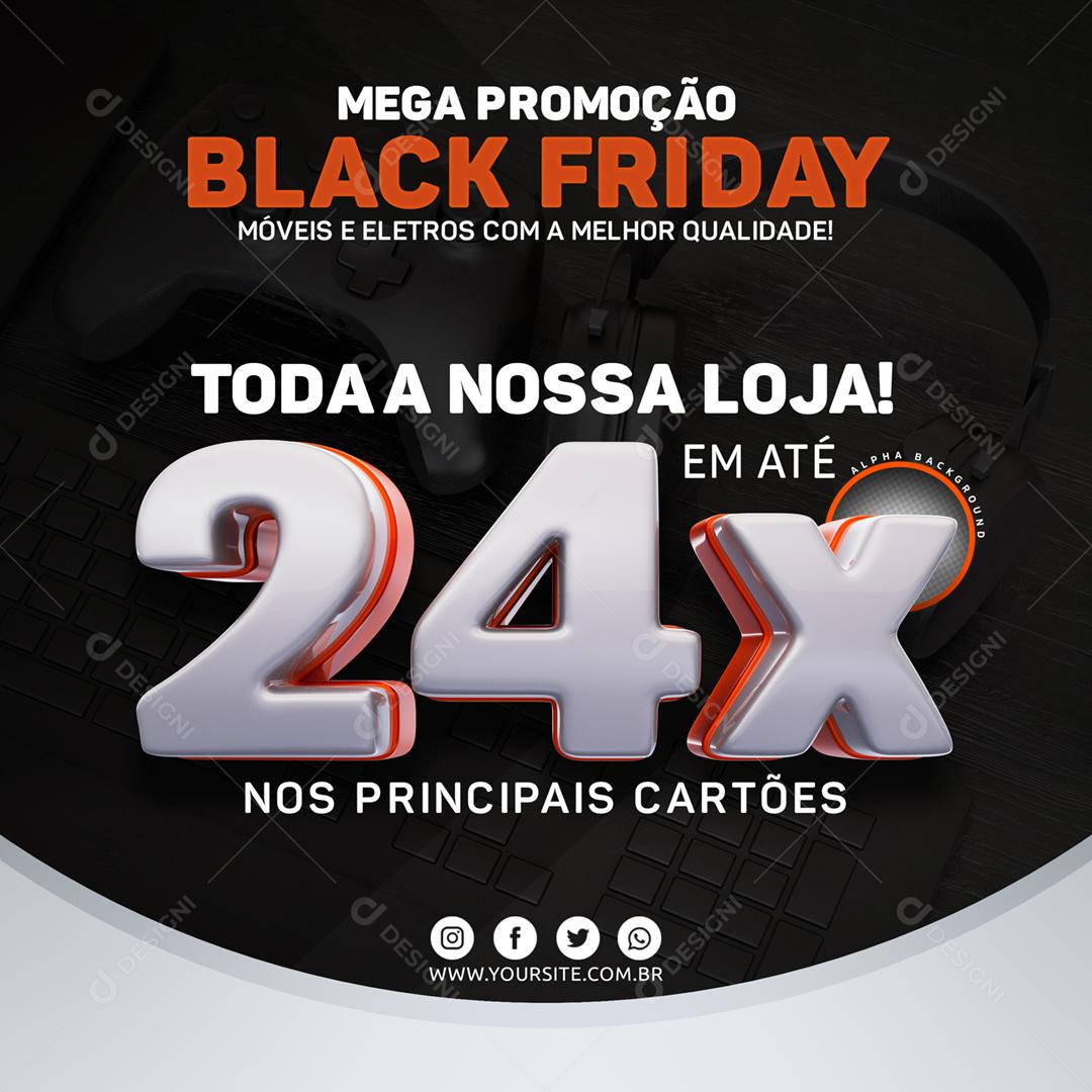 Promoção Ofertas Black Friday Lojas Midia Social PSD Editável