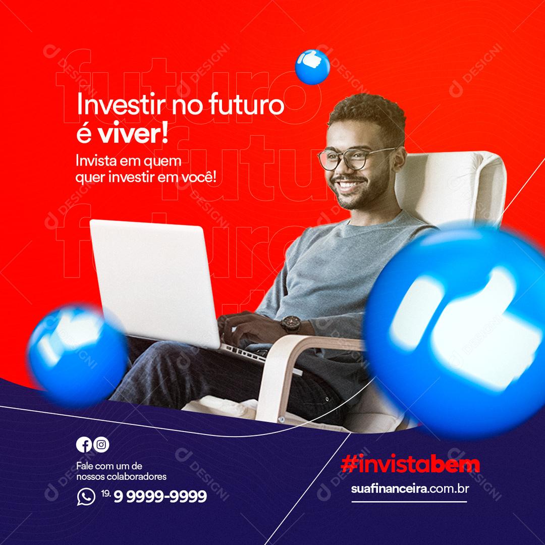 Social Media Investir No Futuro É Viver Investimento PSD Editável