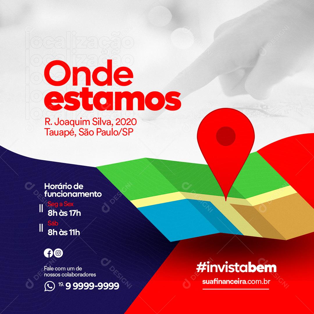 Social Media Onde Estamos Investimentos PSD Editável