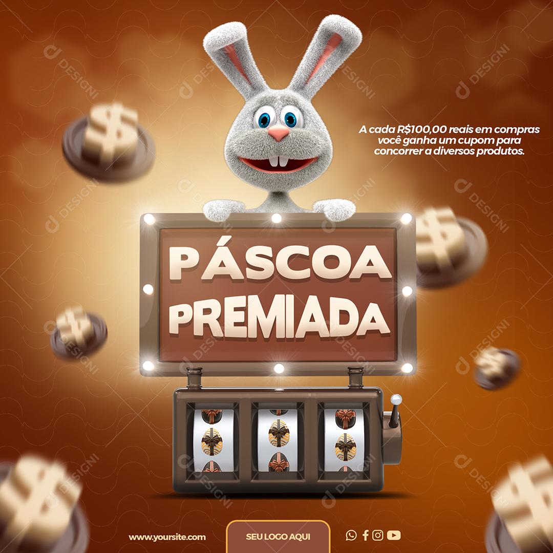 Social Media Awarded Easter Wins Coupon to Compete PSD Editable