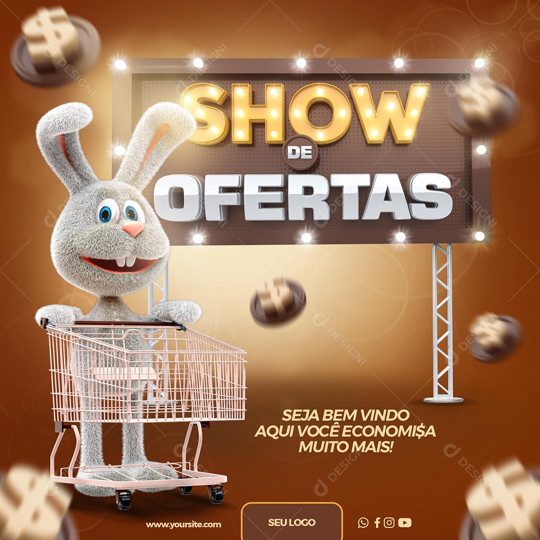 Social Media Show De Ofertas Seja Bem Vindo Aqui Você Economisar PSD Editável