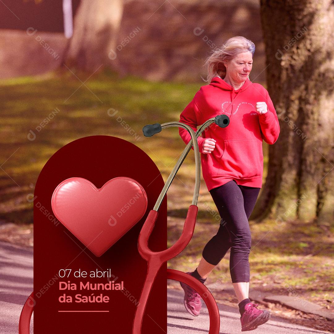 Dia Mundial Da Saúde 07 De Abril Social Media PSD Editável