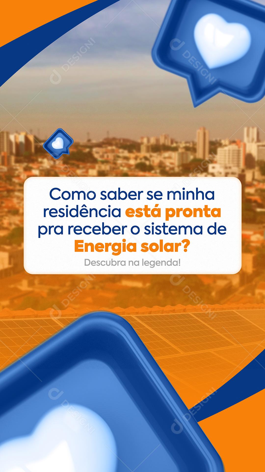 Energia Solar Como Saber Se Minha Residência Está Pronta Social Media PSD Editável