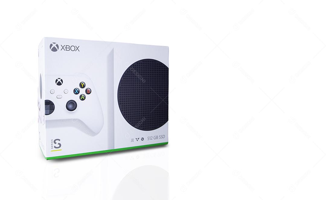 São Paulo, Brasil - 03, 2022: Novo console de videogame Xbox Series S.