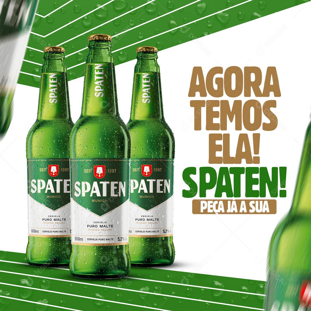 Agora Temos Ela Spaten Peça Já A Sua Cerveja Social Media PSD Editável