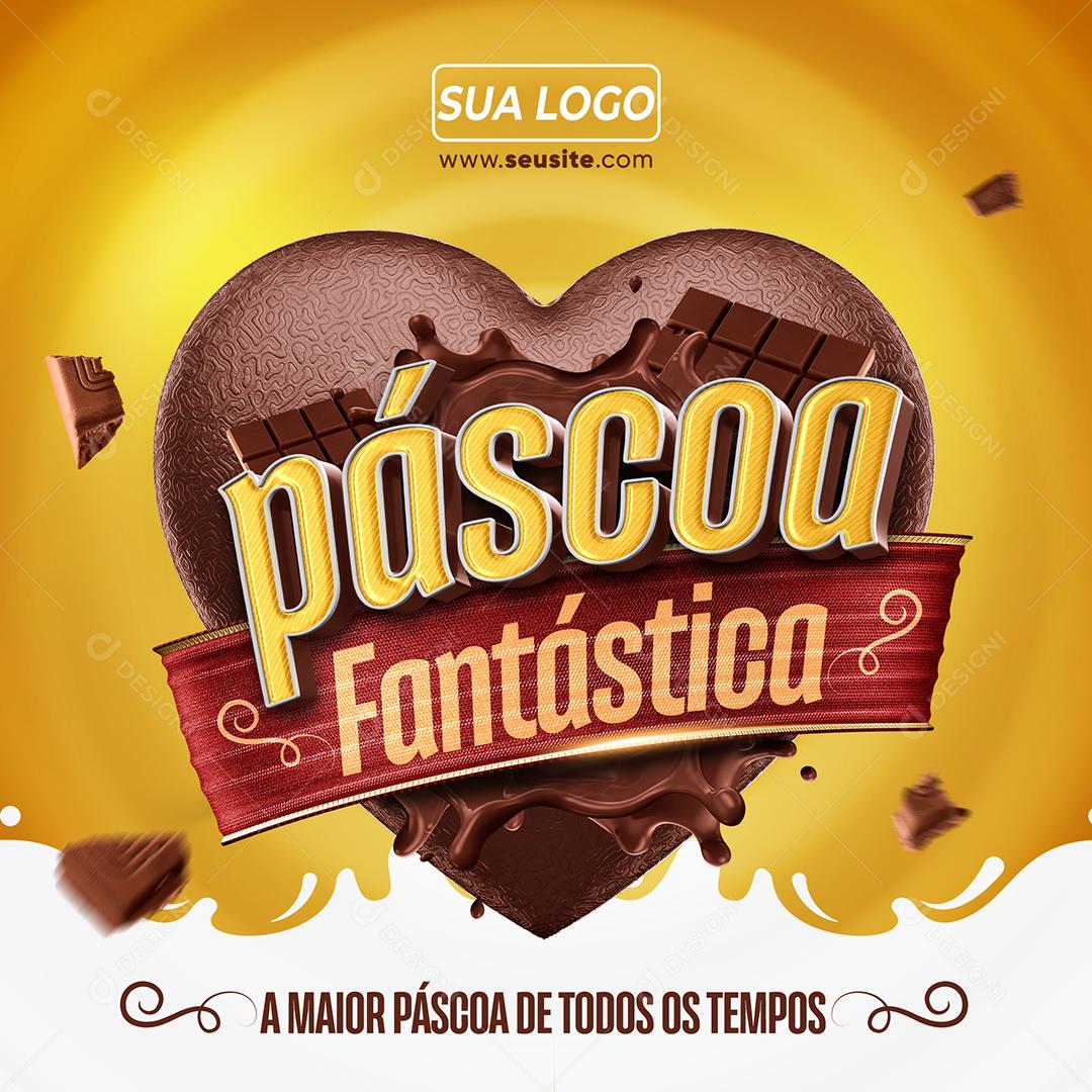 Social Media Páscoa Fantástica A Maior Páscoa De Todos OS Tempos PSD Editável