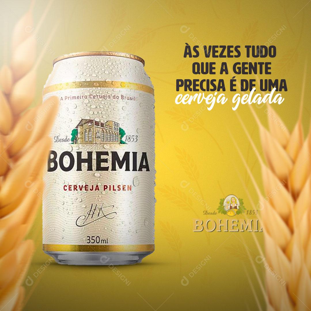 As Vezes Tudo Que a Gente Precisa é De Uma Cerveja Gelada Social Media PSD Editável