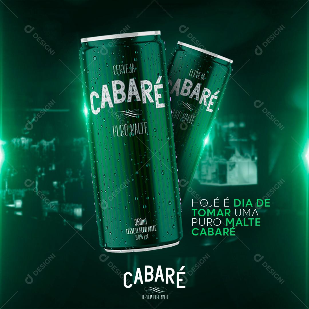 Social Media Feed Cerveja Cabaré Distribuidora PSD Editável