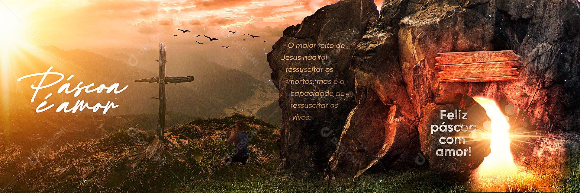 Carrossel Dia da Páscoa 17 de Abril Social Media PSD Editável