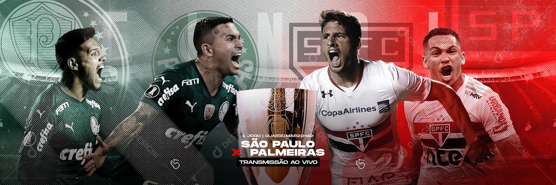 Social Media Final Campeonato Paulista Carrossel Futebol PSD Editável