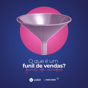 Social Media Marketing Digita O Que é Um Funil de Vendas? PSD Editável