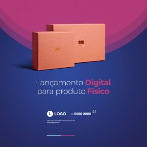 Social Media Marketing Digital Lançamento Digital Para Para Produto Físico PSD Editável