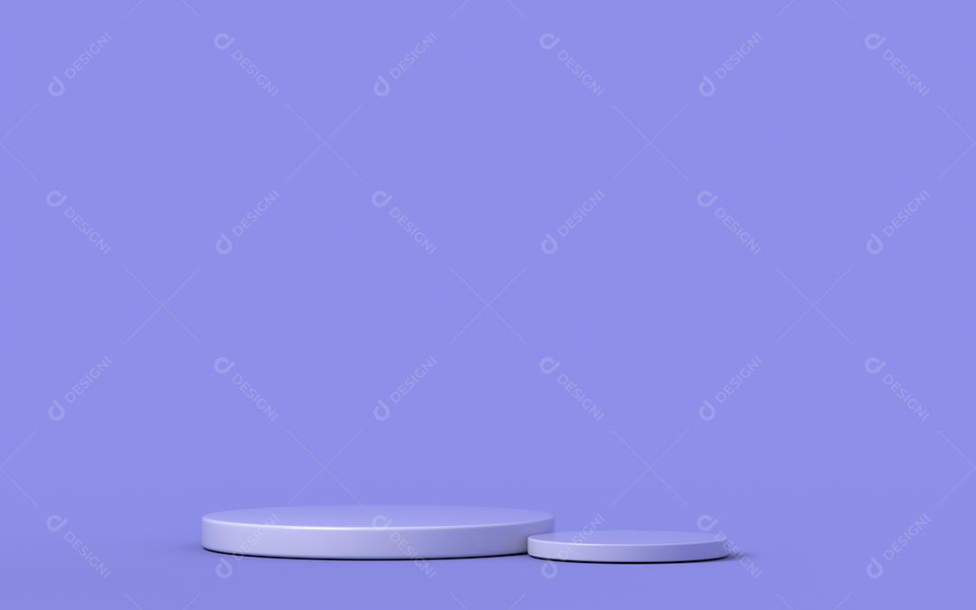 Pódio sobre fundo lilás. Background