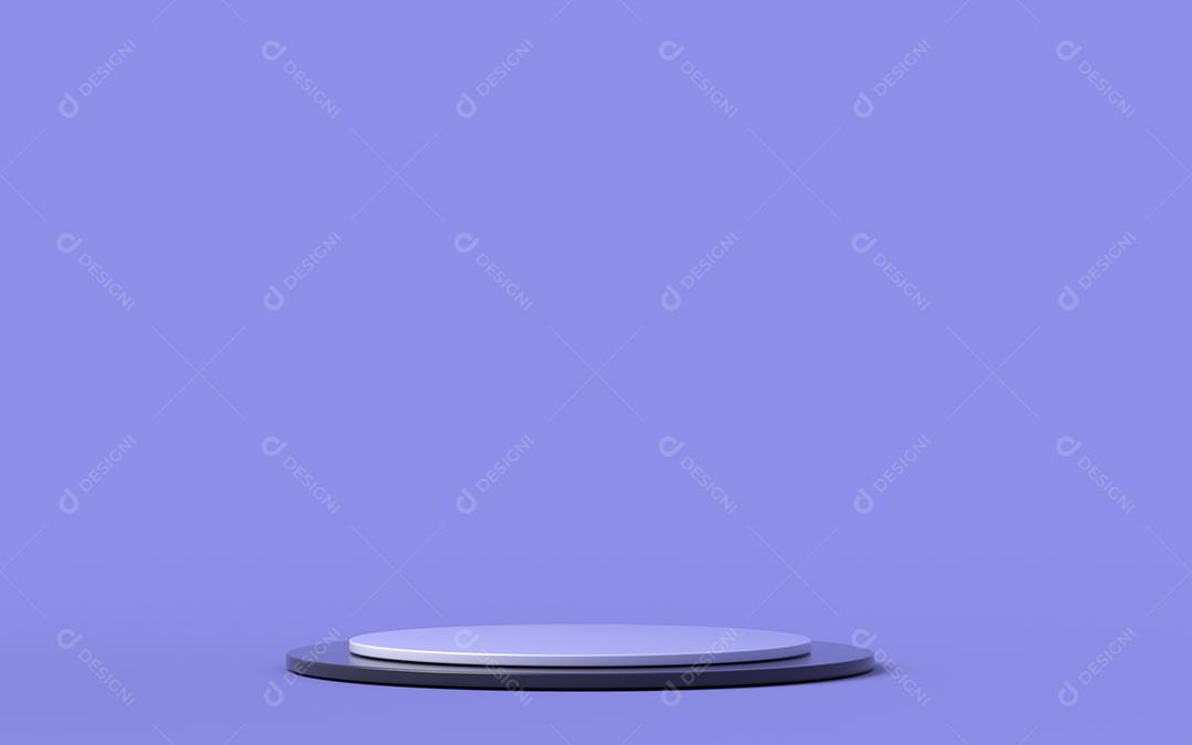 Pódio sobre fundo lilás. Background