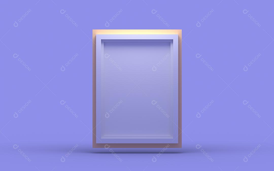 Pódio sobre fundo lilás. Background