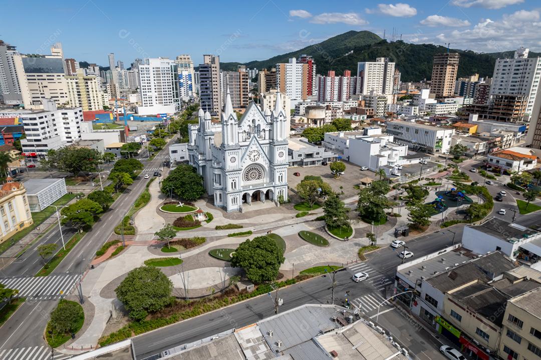 A Igreja Matriz Igreja do Santissimo Sacramento em Itajaí, Santa Catarina, Brasil.