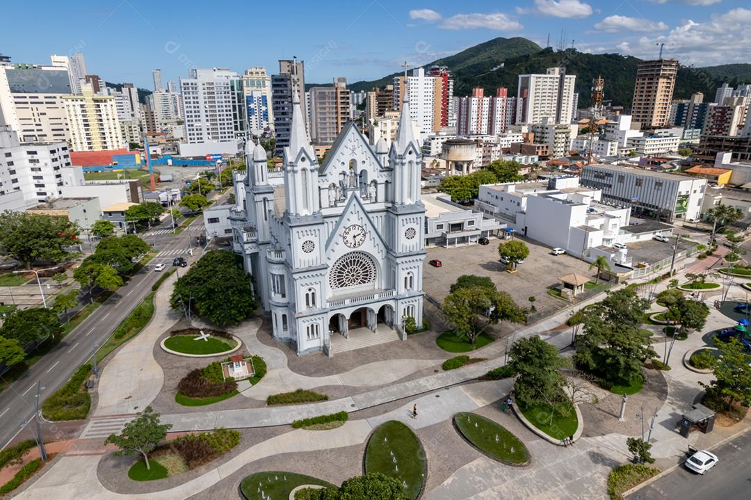 A Igreja Matriz Igreja do Santissimo Sacramento em Itajaí, Santa Catarina, Brasil.