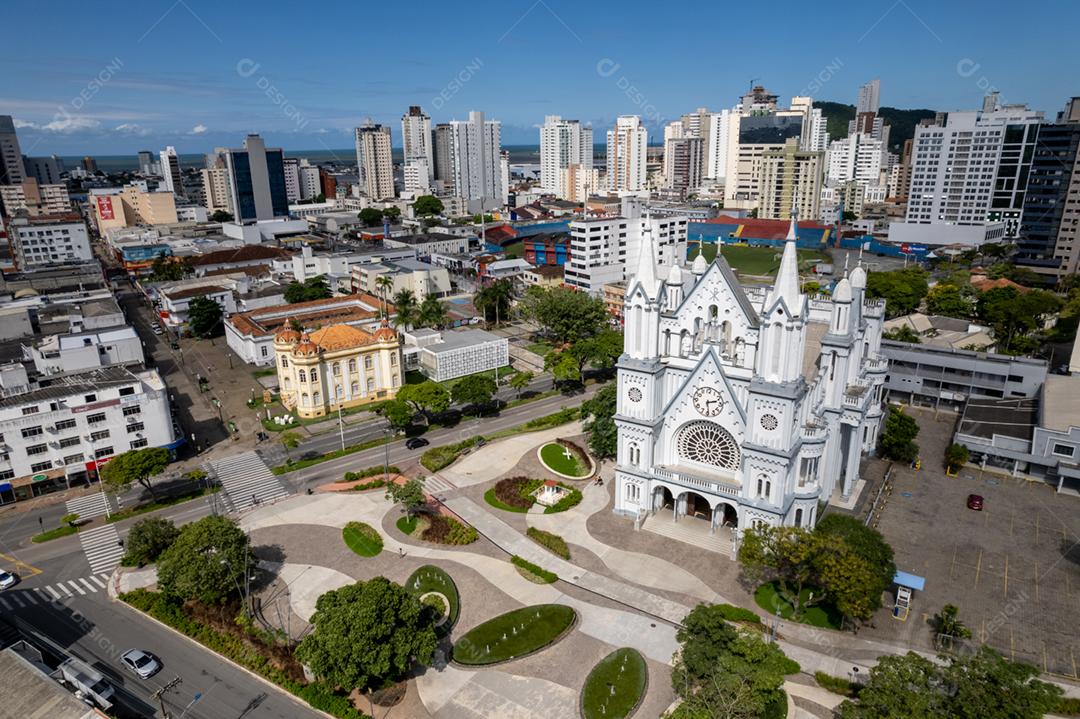 A Igreja Matriz Igreja do Santissimo Sacramento em Itajaí, Santa Catarina, Brasil.