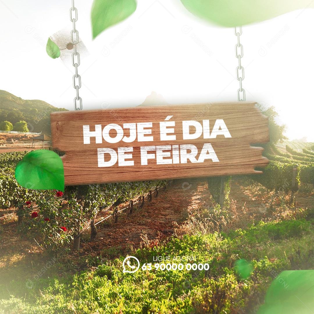 Social Media Hortifrúti Hoje é Dia de Feira Social Media PSD Editável