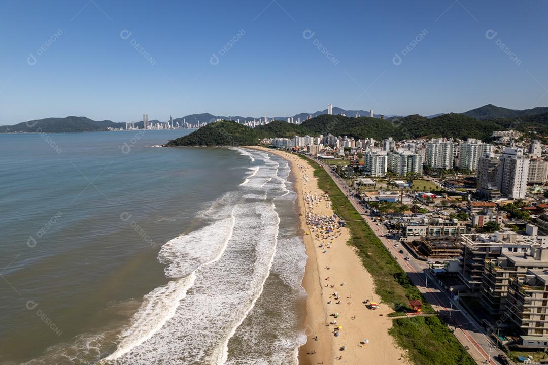 Vista aérea de Itajaí, Santa Catarina, Brasil e Praia Brava