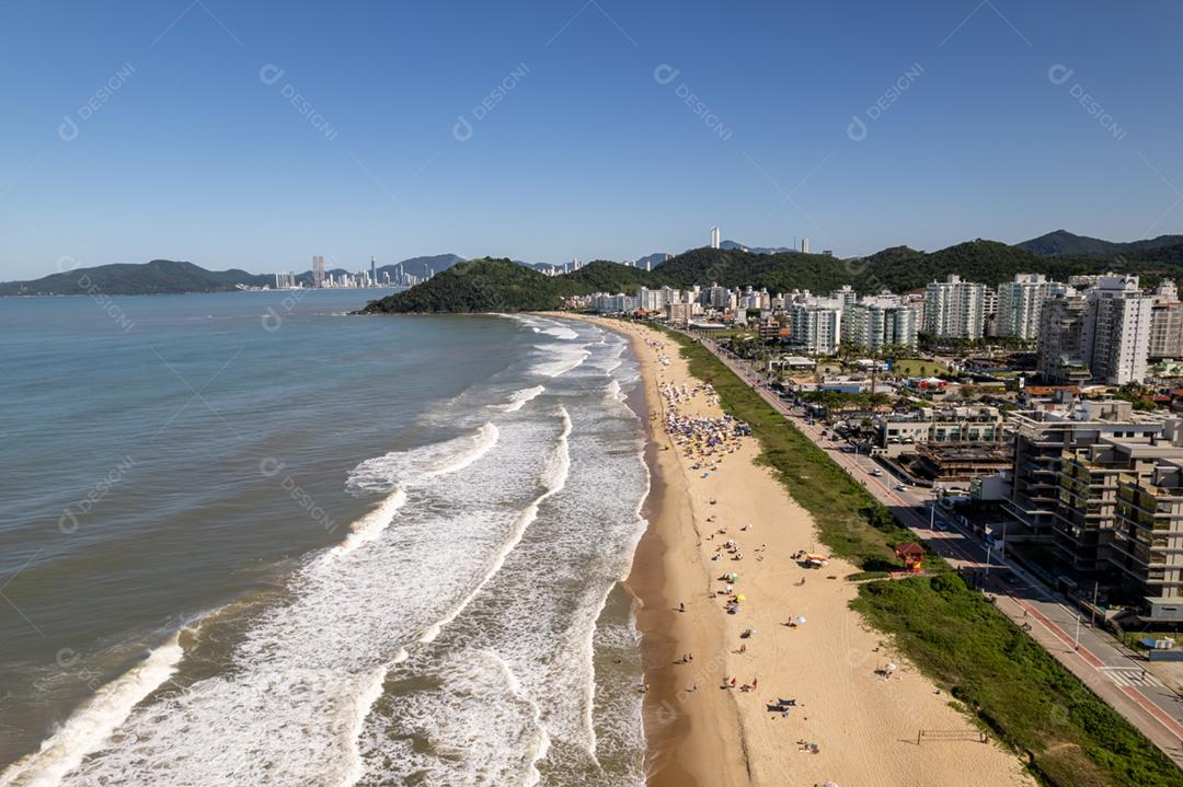 Vista aérea de Itajaí, Santa Catarina, Brasil e Praia Brava