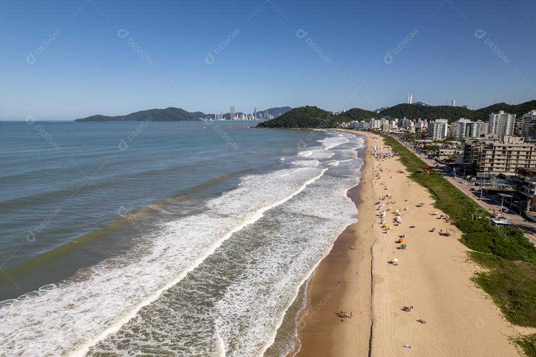 Vista aérea de Itajaí, Santa Catarina, Brasil e Praia Brava