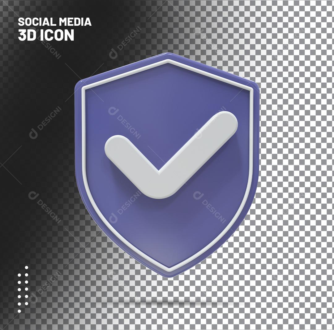 Elemento 3D De Seguro Para Composição PSD