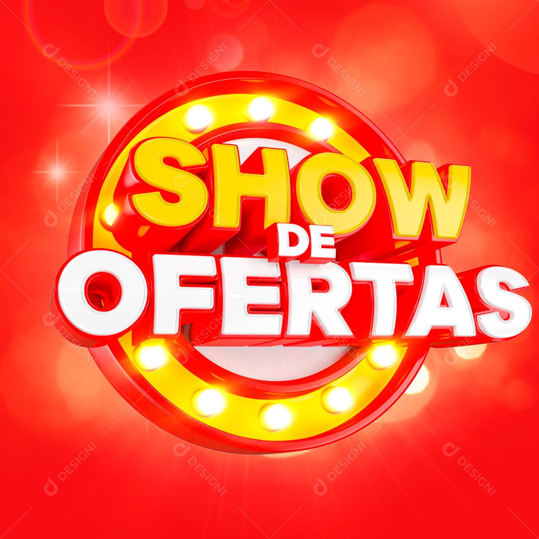 Selo 3D Para Composição Show De Ofertas PSD Editável