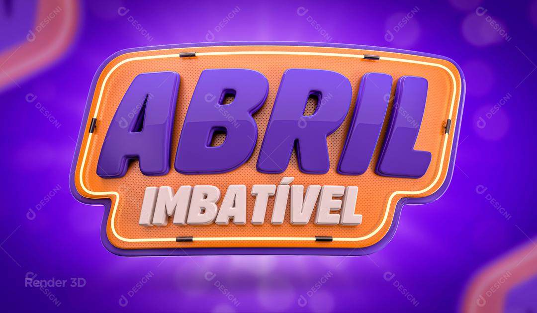 Selo 3D Para Composição Abril De Ofertas PSD Editável