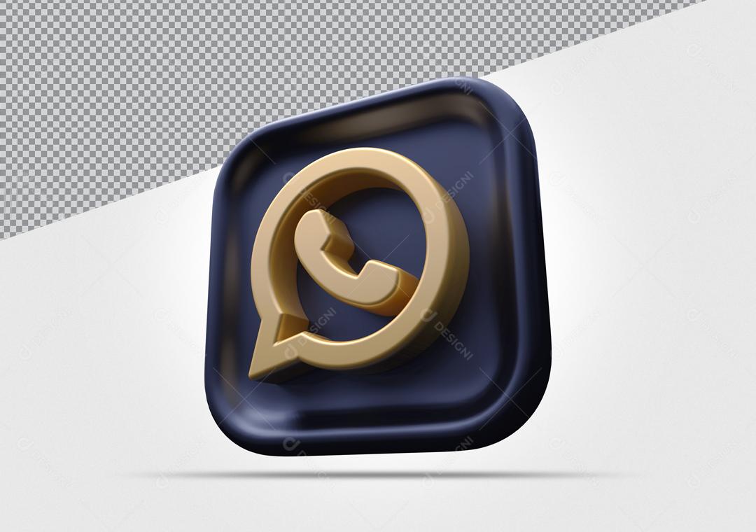 Ícone WhatsApp 3D Para Composição PSD