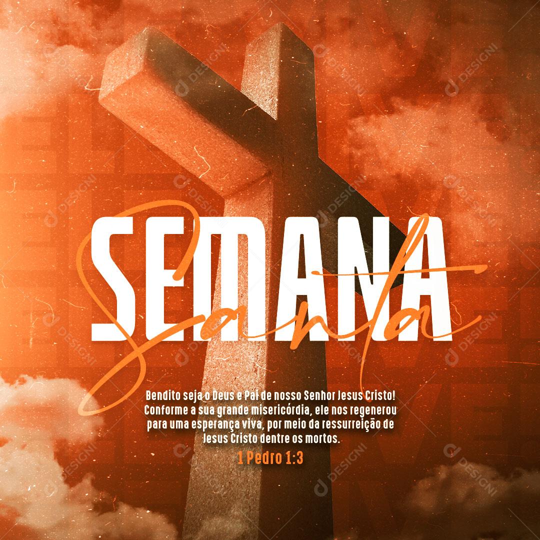 Semana Santa Igrejas Social Media PSD Editável