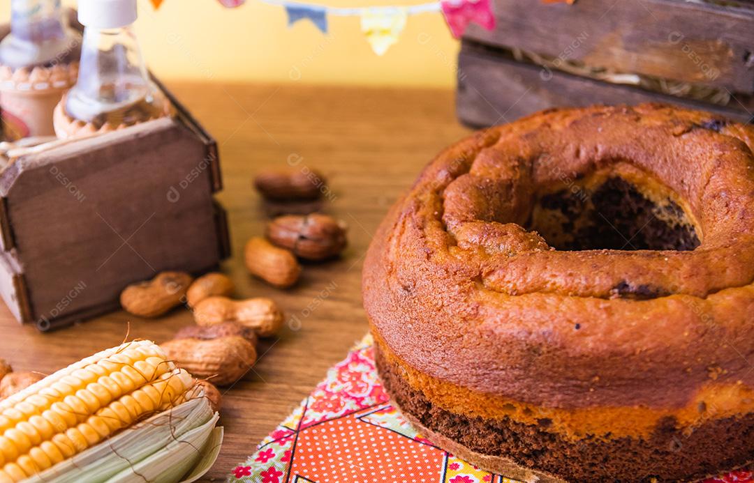 Bolo de milho, comida típica do campo e comida do festival junino