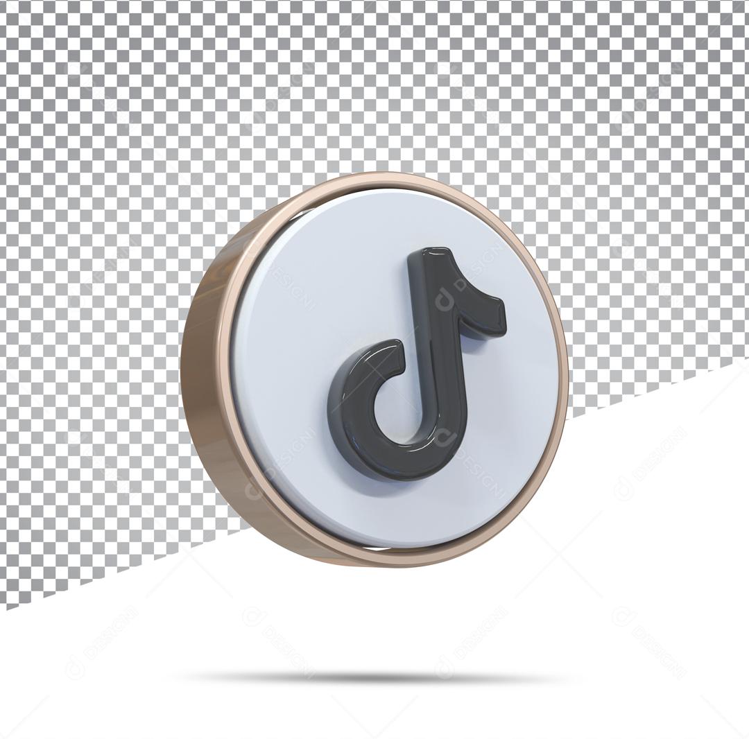 ícone 3D Tiktok Para Composição PSD
