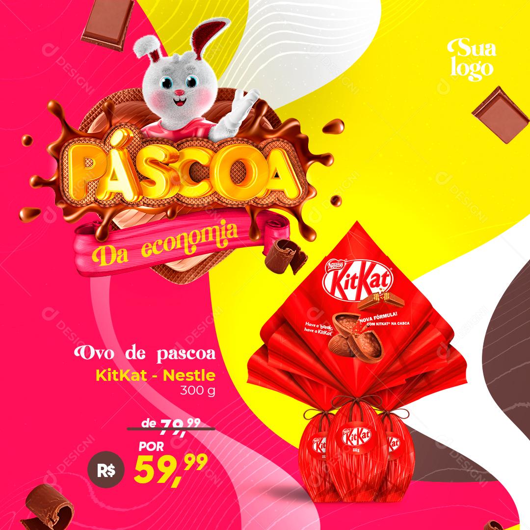 Páscoa De Ofertas Da Economia Ovos De Chocolates Social Media PSD Editável