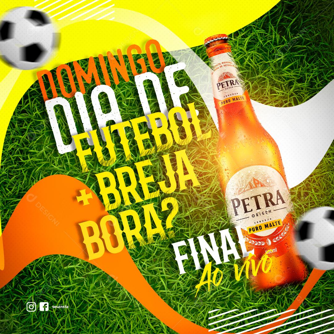 Domingo Dia De Futebol + Breja Bora Social Media PSD Editável