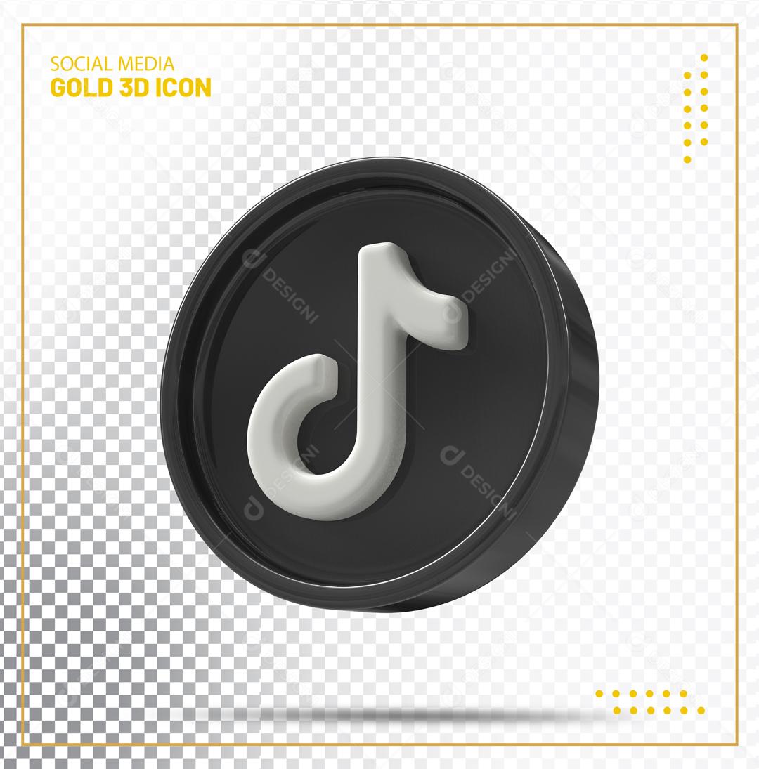 ícone 3D Tiktok Para Composição PSD