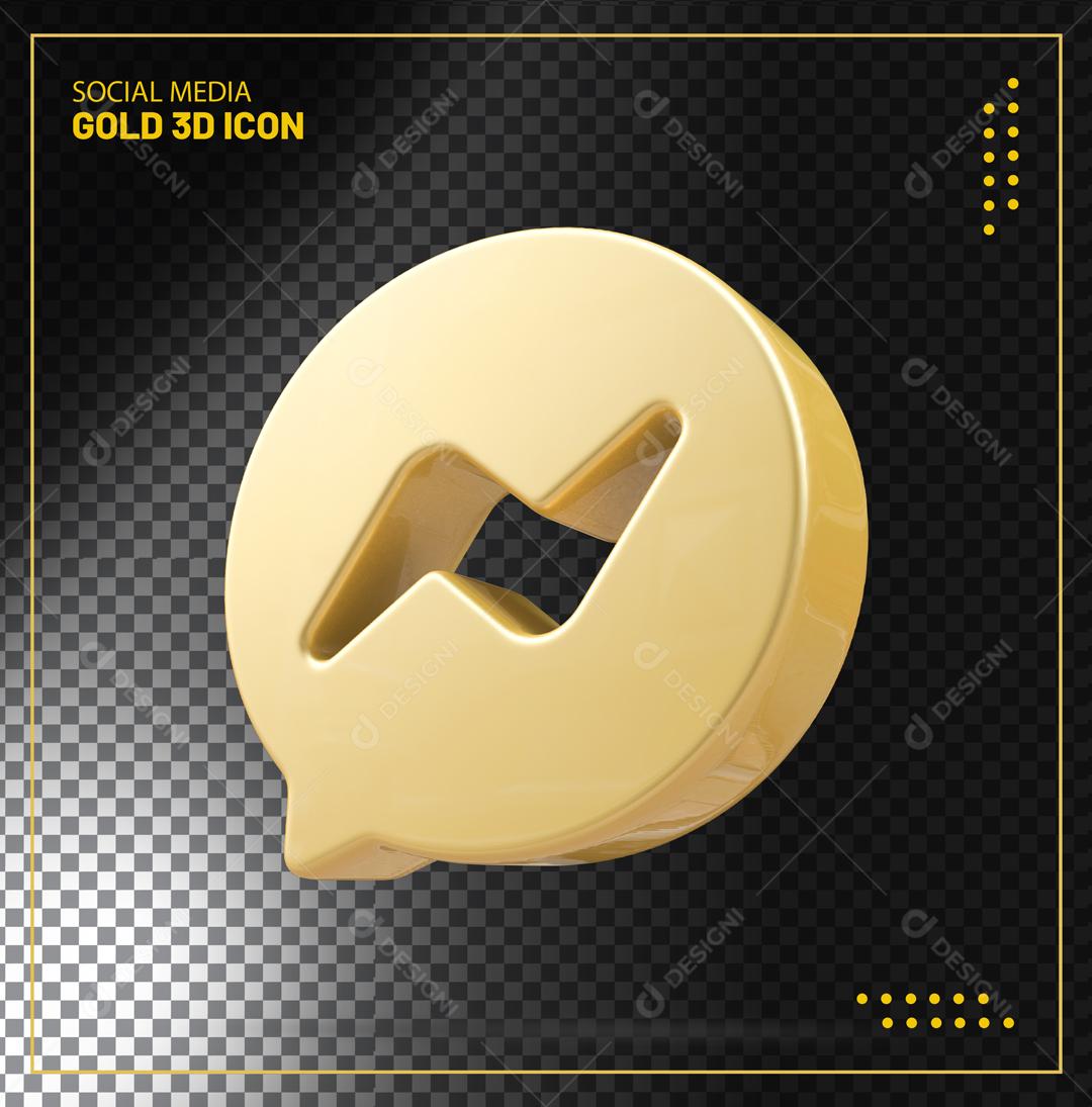 Messenger 3D Elemento Para Composição PSD