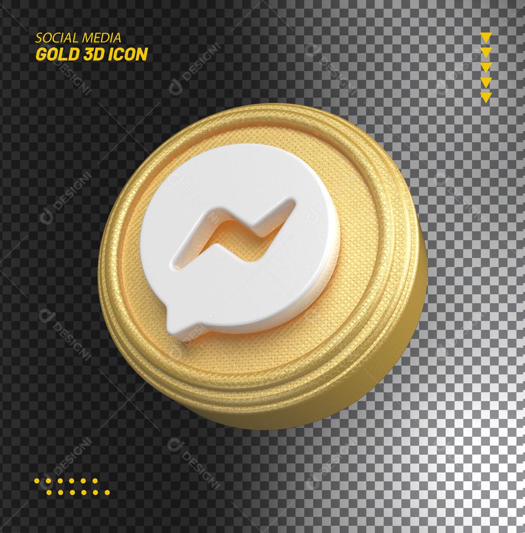 Menssenger 3D Elemento Para Composição PSD