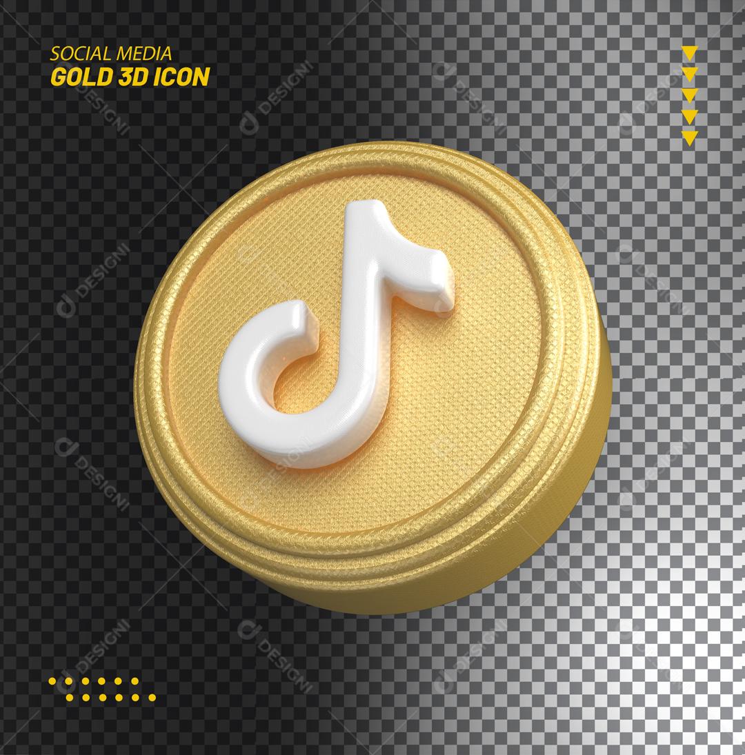 Tiktok 3D Elemento Para Composição PSD