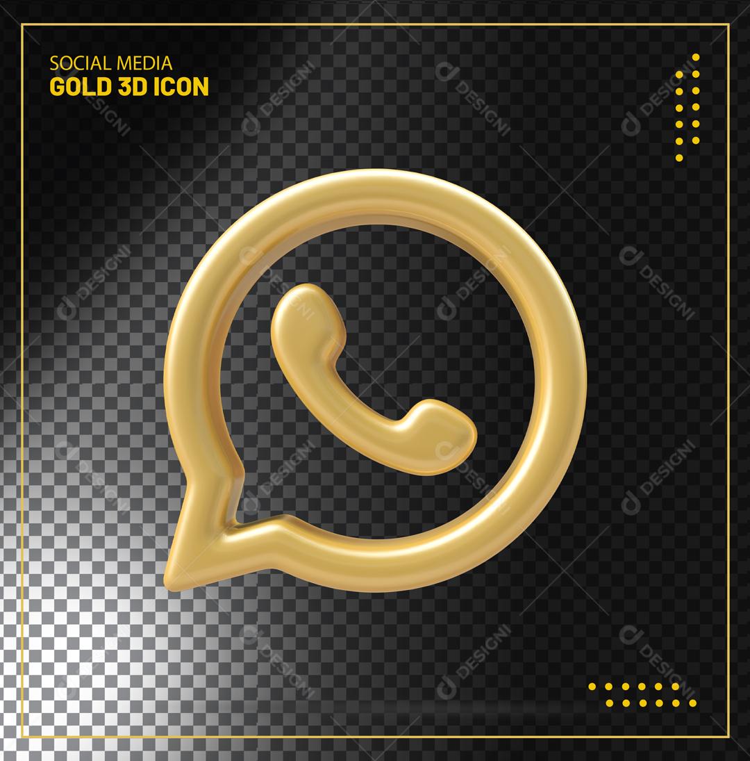 Whatsapp 3D Elemento Para Composição PSD
