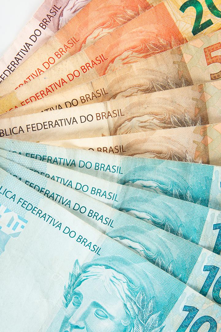 Notas de dinheiro brasileiras. Conceito financeiro brasileiro