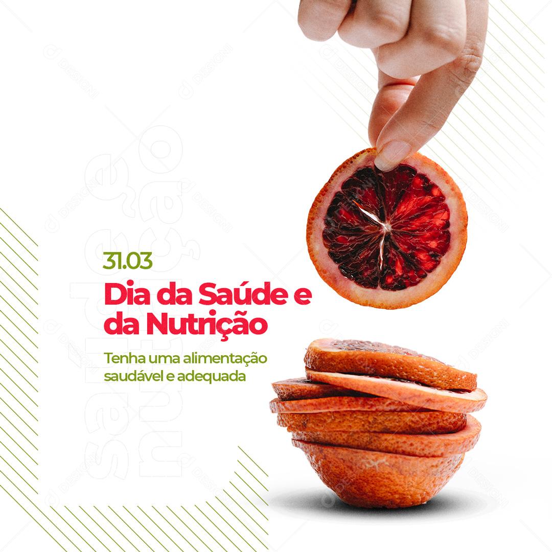 Social Media Data Comemorativa Dia da Saúde e da Nutrição PSD Editável