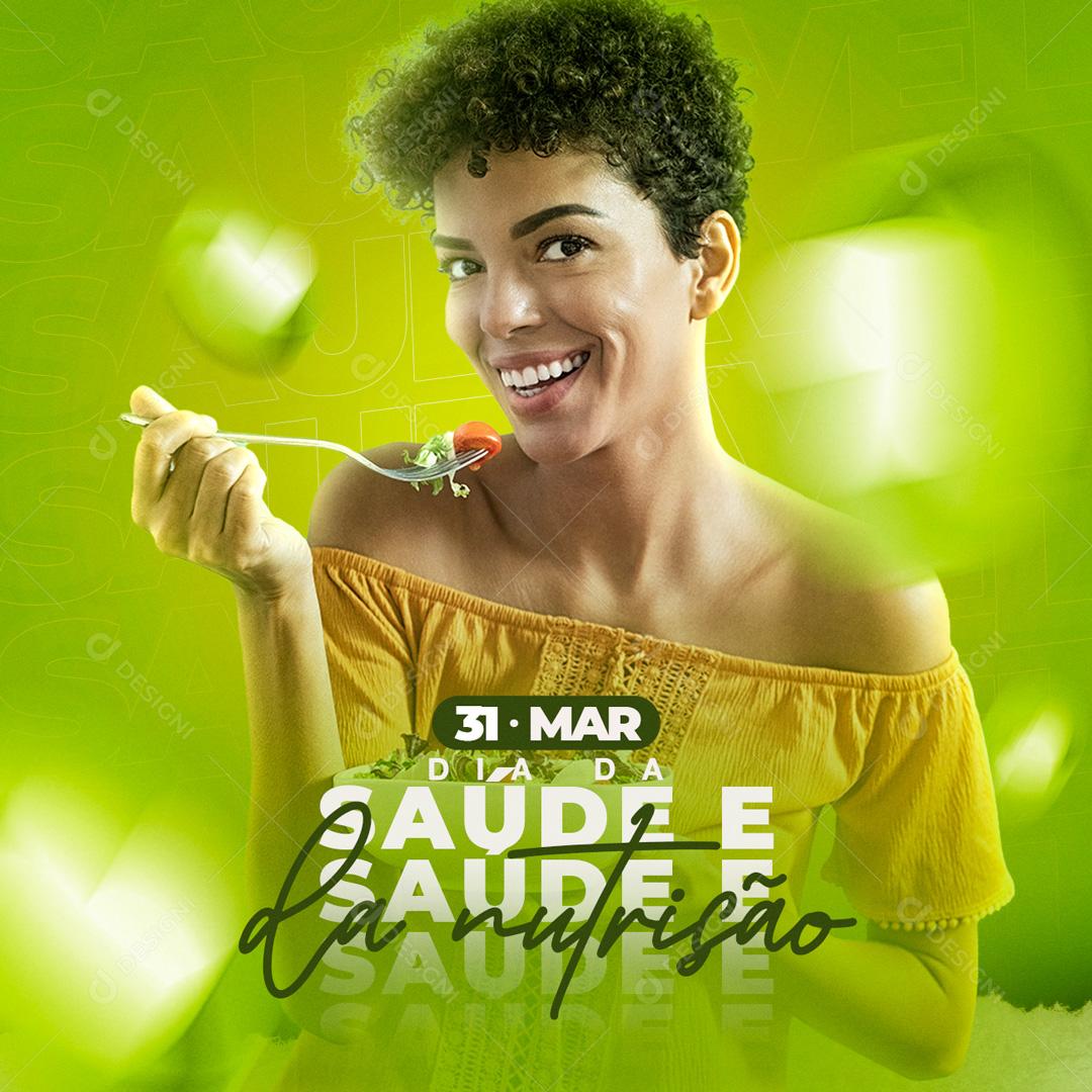 Post Feed Dia Mundial da Saúde e Nutrição PSD Editável