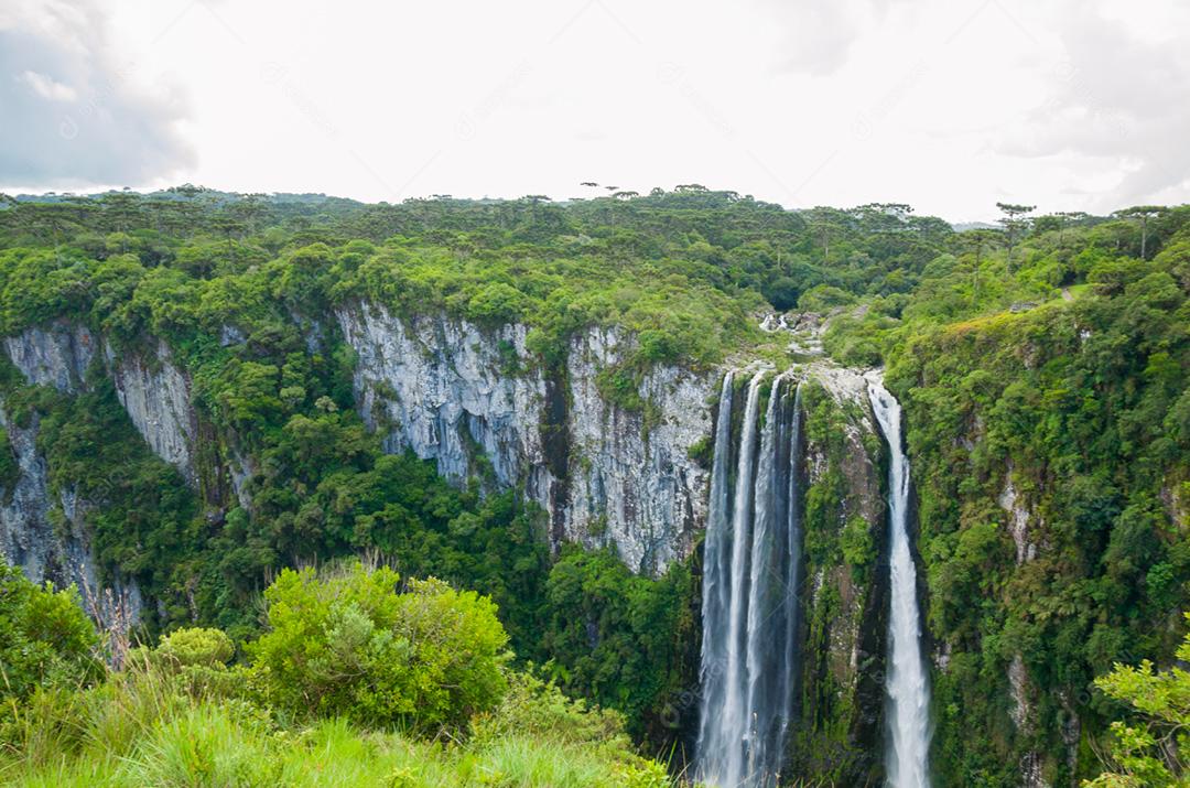 Bela paisagem de Itaimbezinho Canyon e floresta verde, Cambara do Sul, Rio Grande do Sul