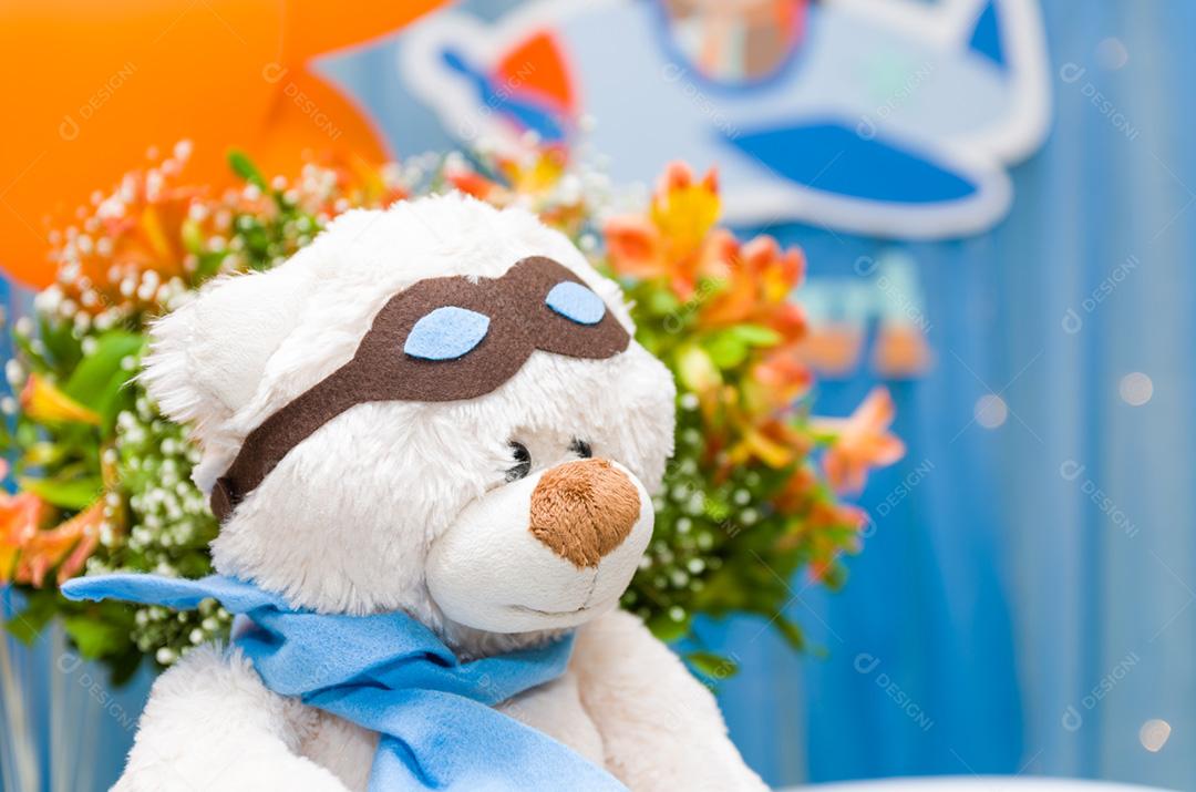 Decoração de festa infantil de menino, fundo para diversos usos.