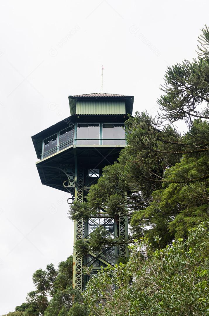 Observatório ecológico do parque dos caracóis, mirante de 360 ​​graus para os turistas