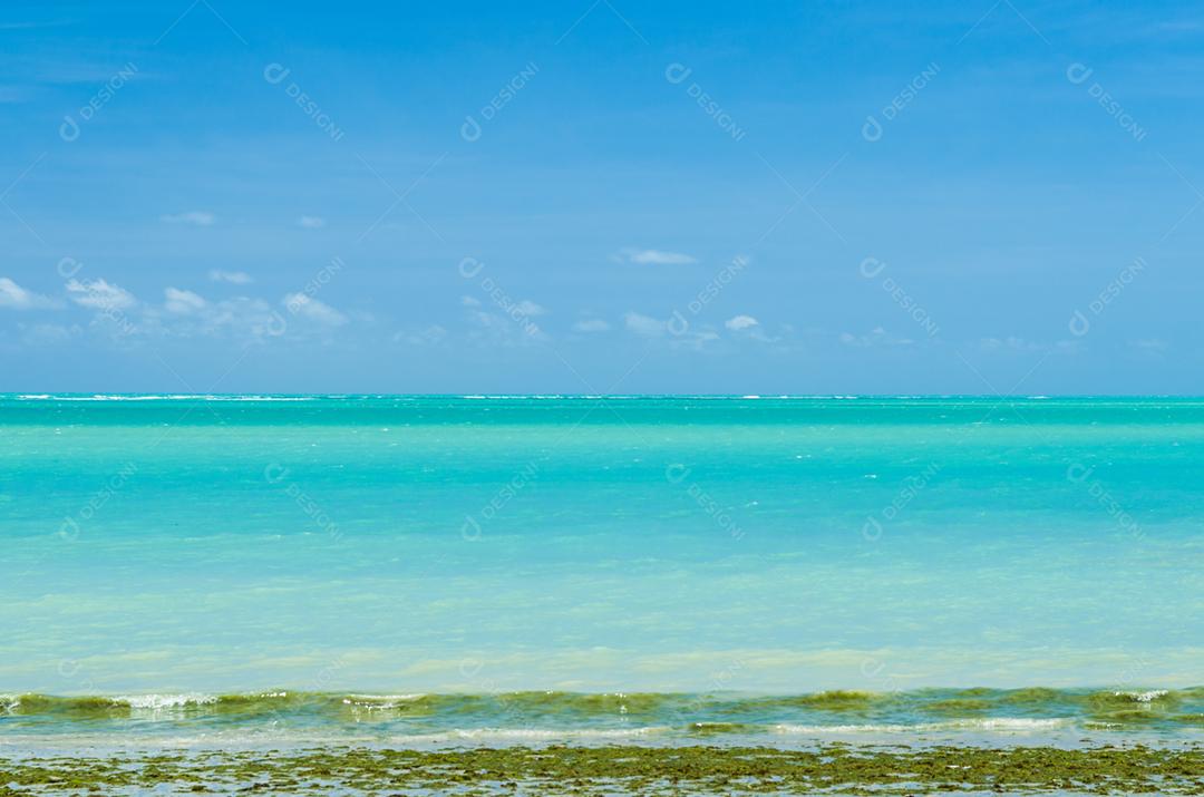 Maceió, Alagoas, Brasil, 16 de novembro de 2019: Vista deslumbrante da praia de Maceió com suas águas azuis caribenhas