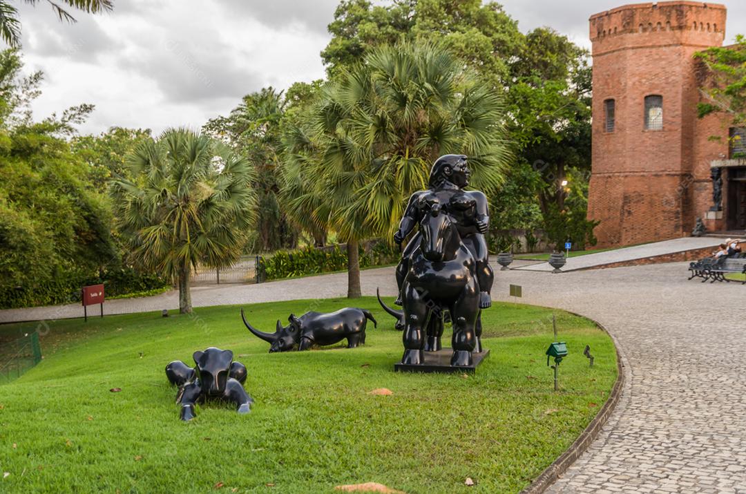 Arquitetura histórica do museu Instituto Ricardo Brennand em Recife, Pernambuco, Brasil.