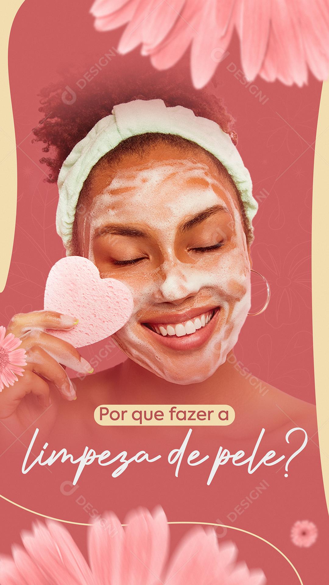 Social Media Por Que Fazer a Limpeza De Pele Estética Facial PSD Editável
